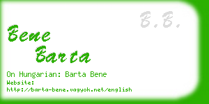 bene barta business card